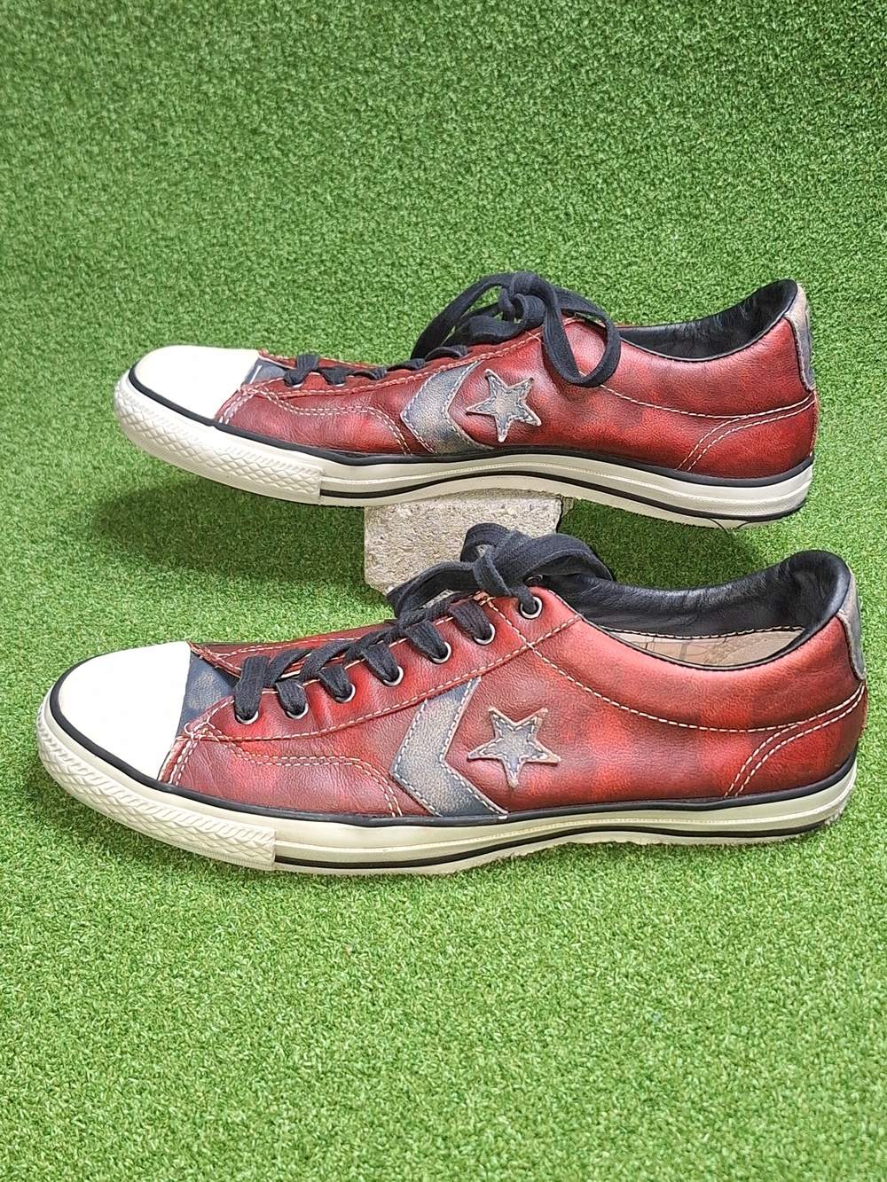 Converse x John Varvatos Star Player Ev OX Red Leather Men's Shoes Size 11.5